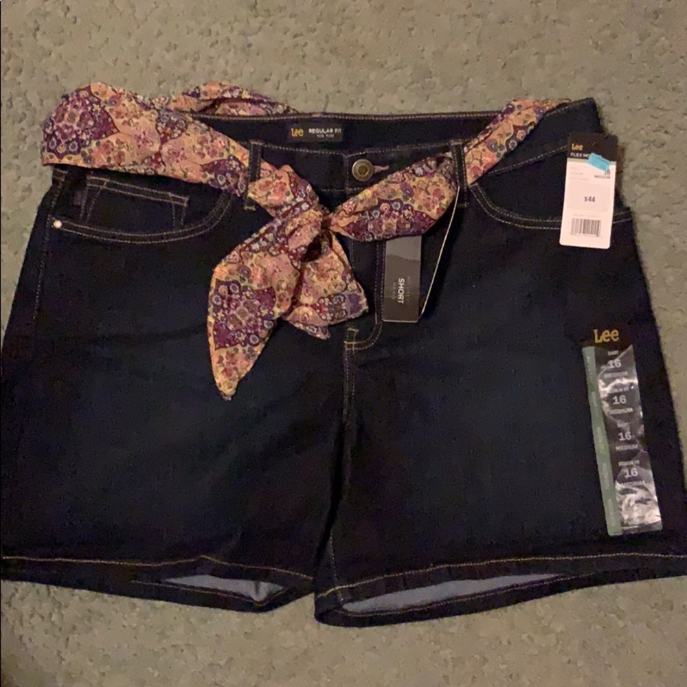 Jean Shorts W/ Decorative Belt